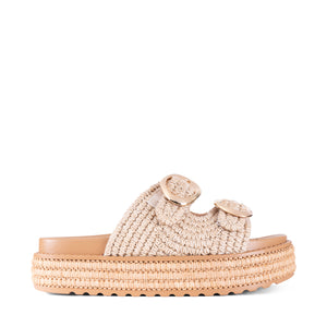 Ferrito Platform Sandals - Natural