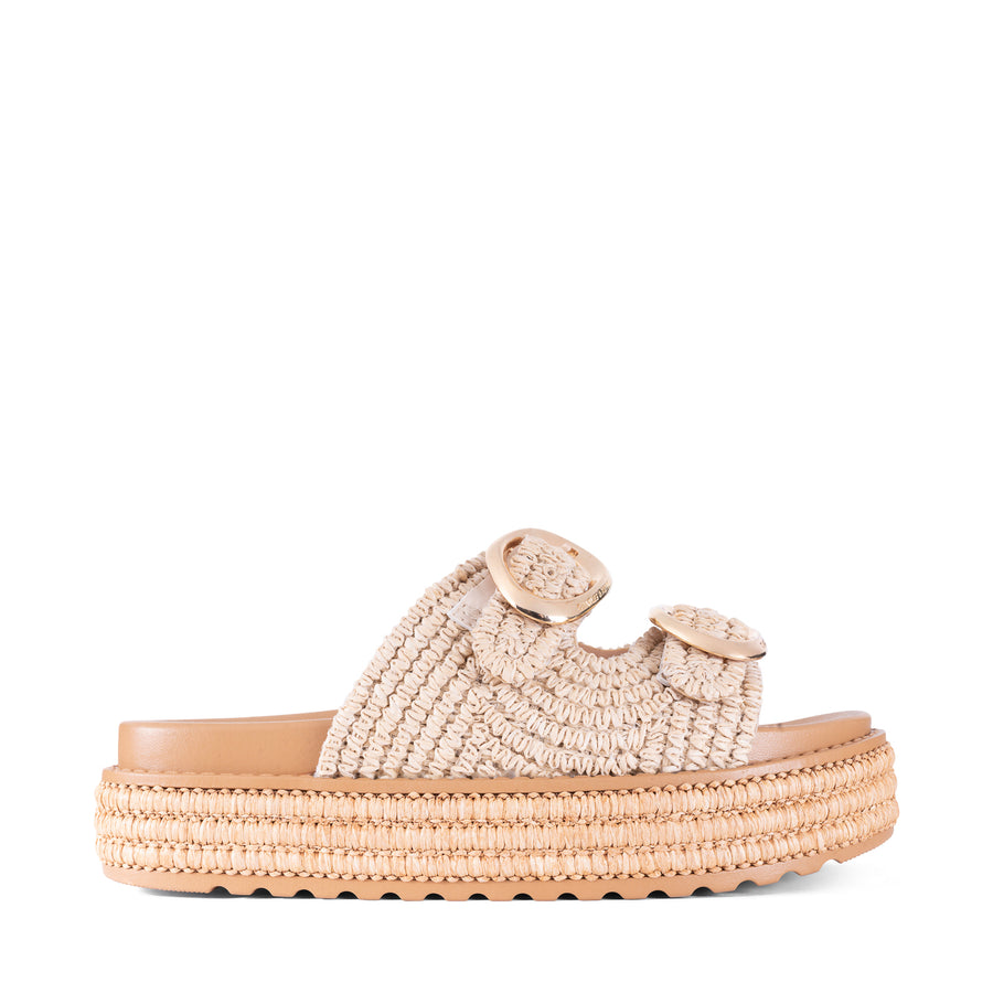 Ferrito Platform Sandals - Natural