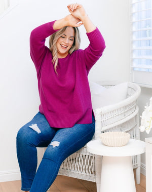 Maple Knit - Plum