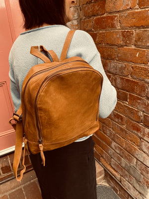 Peep Leather Bag - Natural