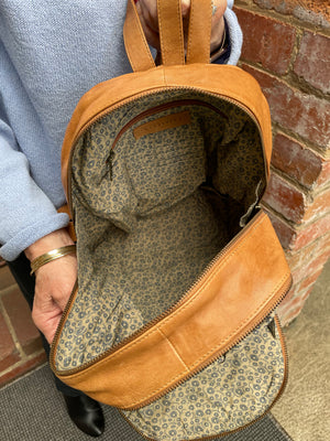 Peep Leather Bag - Natural
