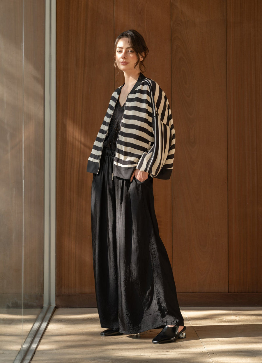 Cora Bomber Jacket - Stripe