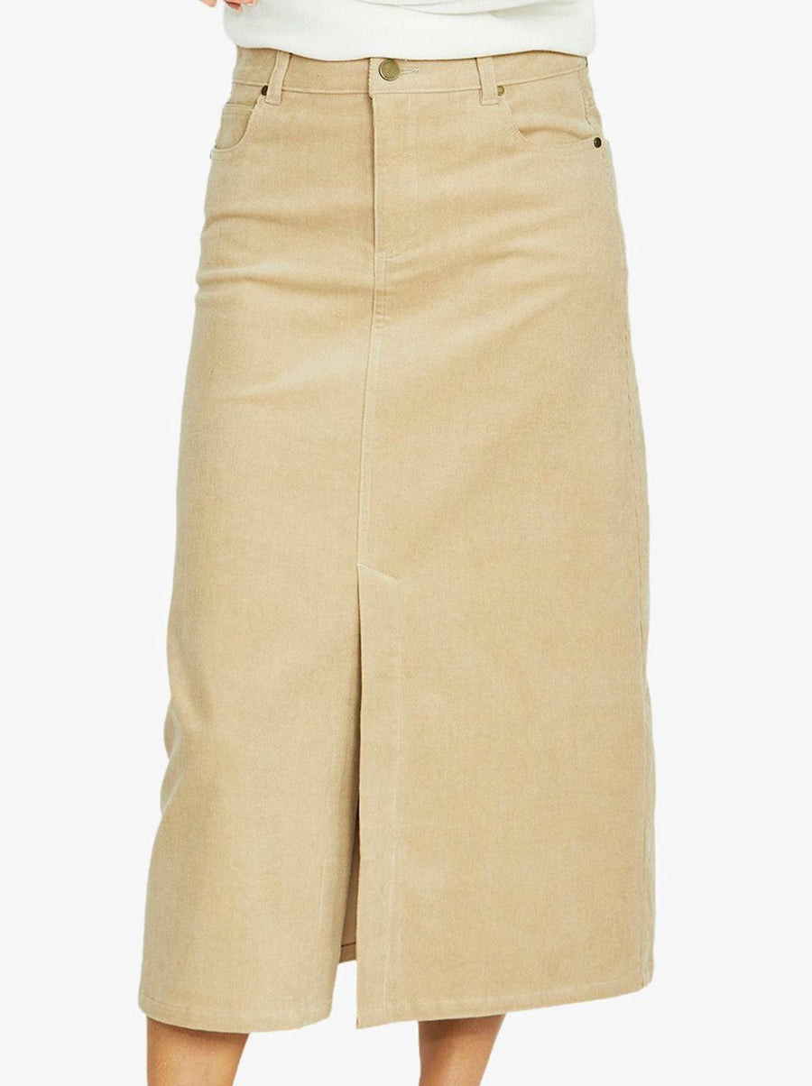 Cord Skirt -Oat