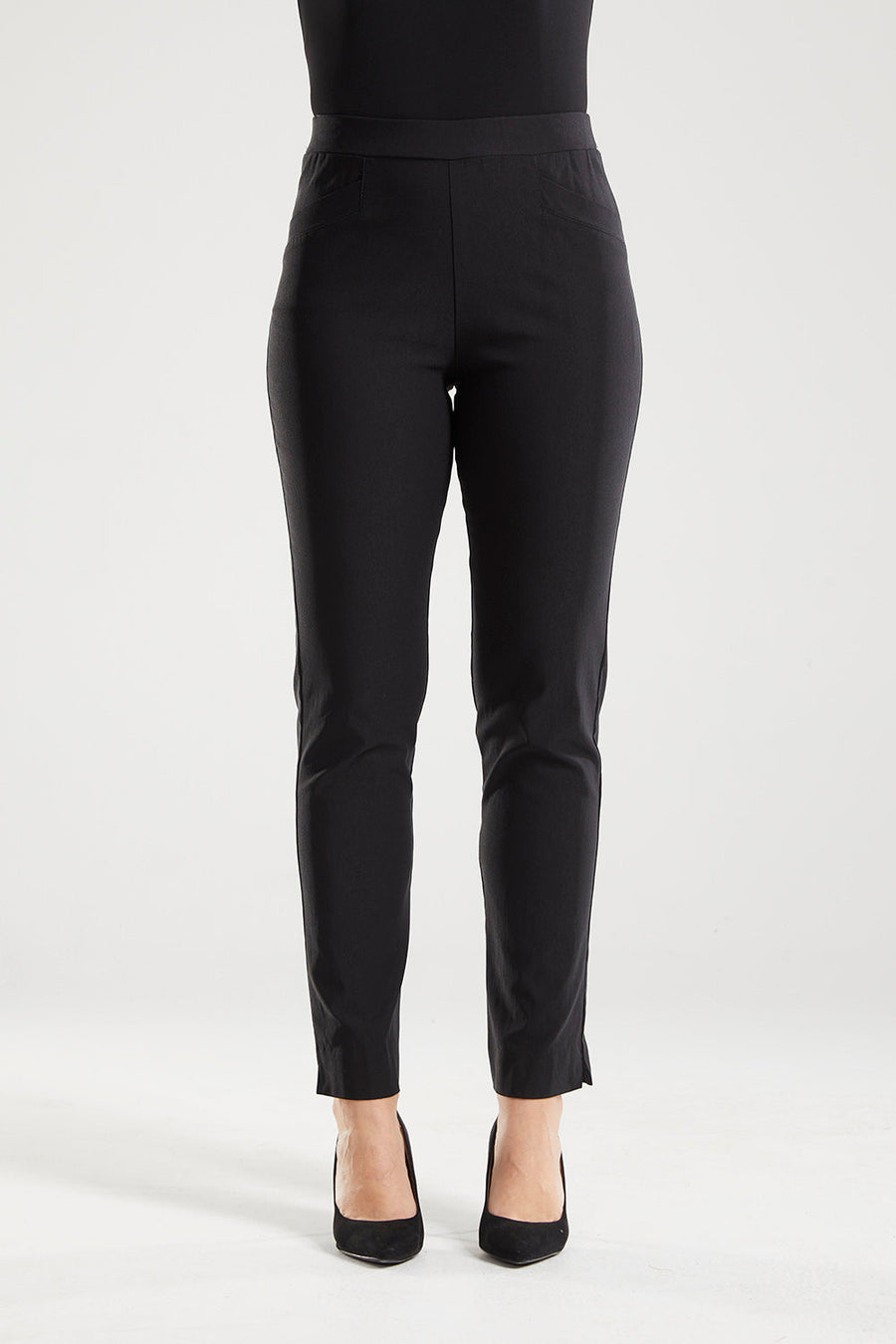 Leonie Inner Warmth Bengaline Pocket Pants - Black
