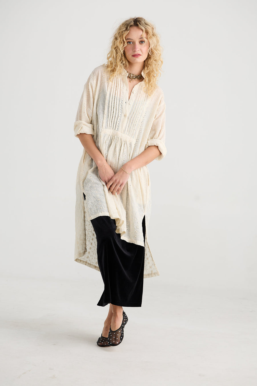 Lorienne Velvet skirt - Ebony
