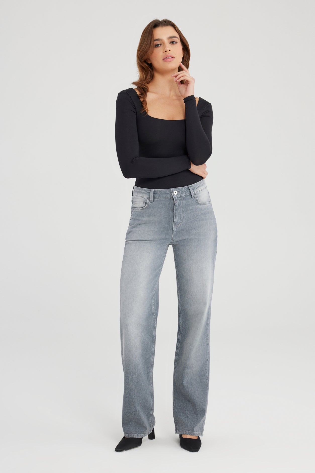 Nova Mid Waist Regular Length 5 Pocket Jeans