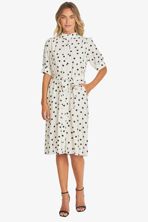 Pamela Dress - Ivory/Black