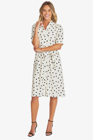 Pamela Dress - Ivory/Black