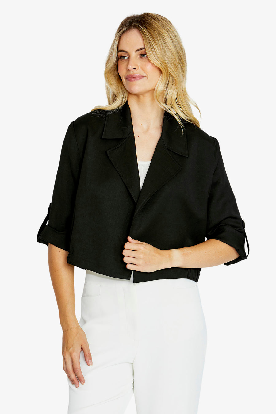Emba Cropped Jacket - Black