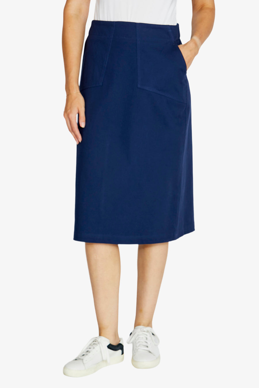 Issey Patch Pocket Skirt - Navy