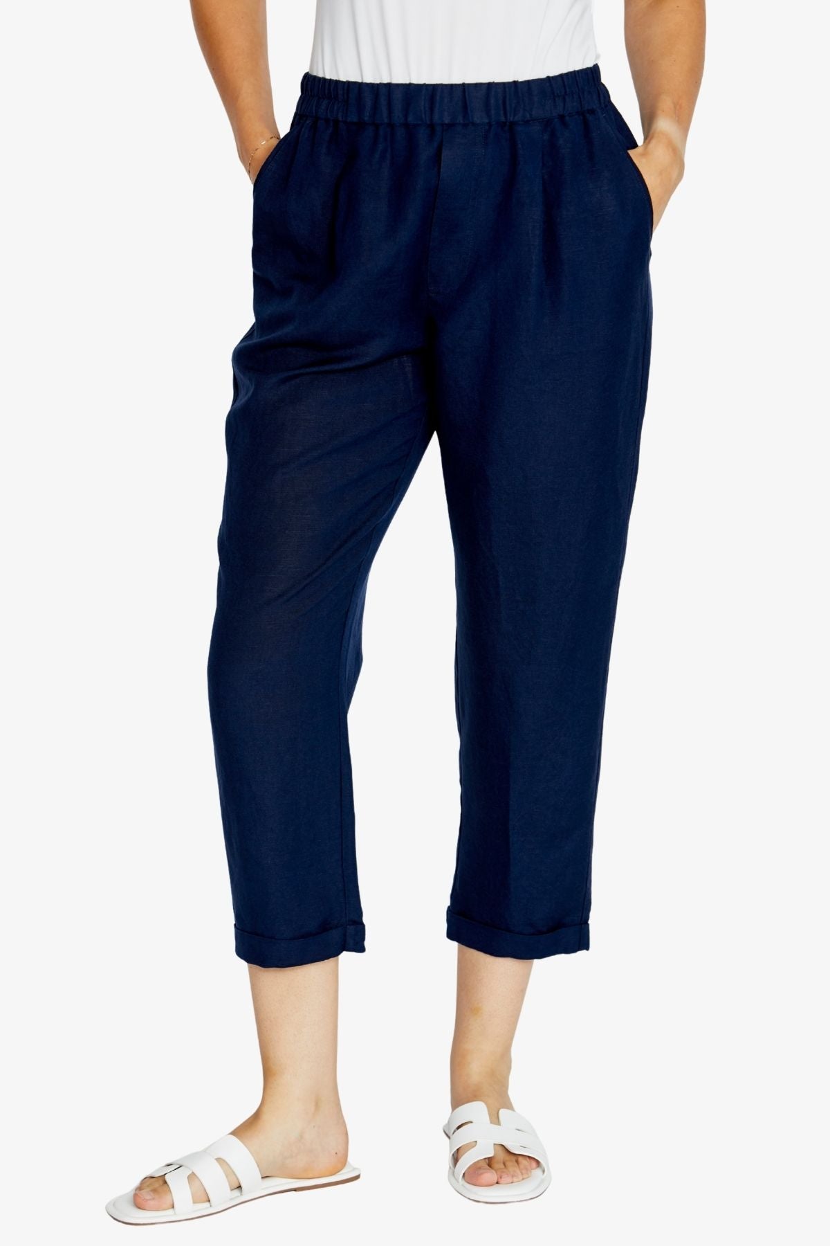Karli Relaxed Tapered Pant - True Navy