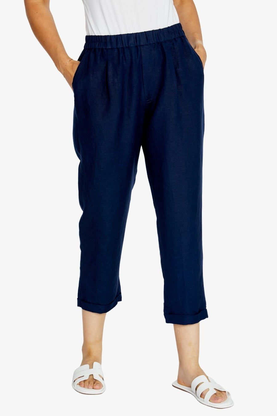 Karli Relaxed Tapered Pant - True Navy