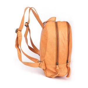 Peep Leather Bag - Natural