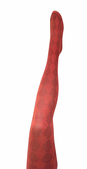 ‘Pine Red’ Organic Cotton Tights