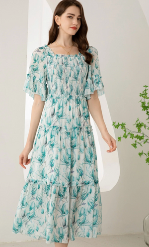 Risette Silk Long Dress