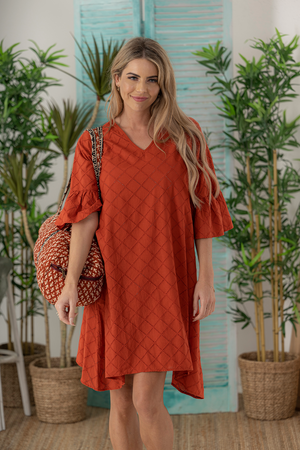 Olivia Frill Sleeve Dress