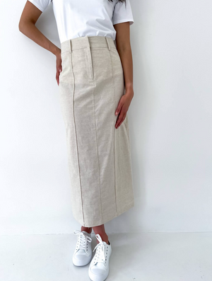 Natural Linen Skirt