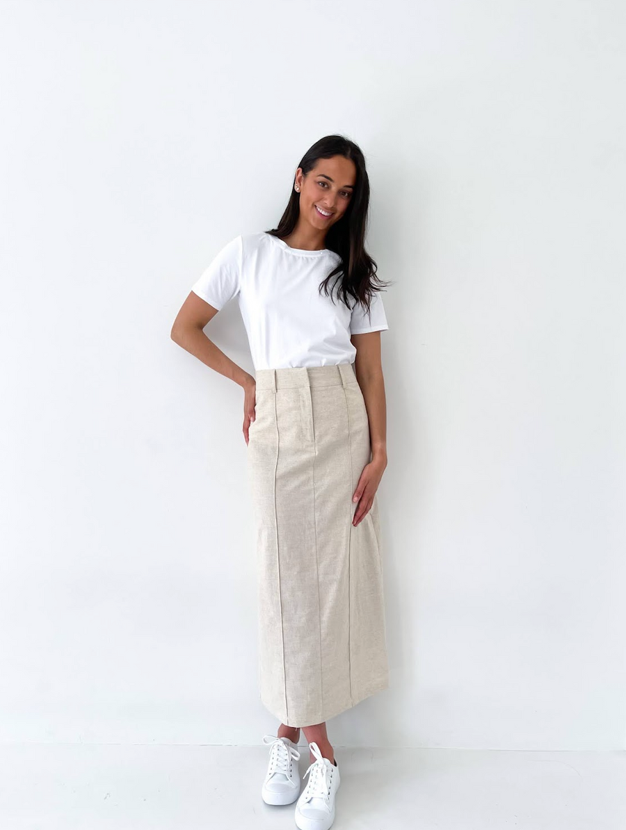 Natural Linen Skirt