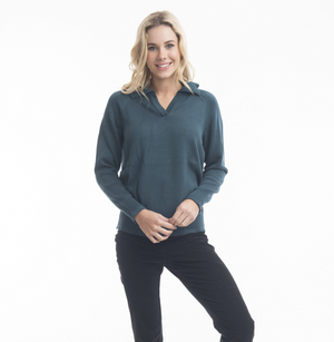 Knits Collar Jumper - Mediterranean