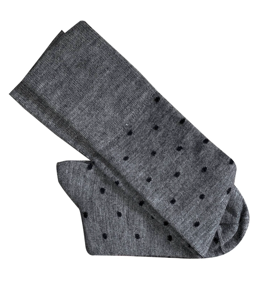 ‘Dotty Grey/Black’ Wool Socks