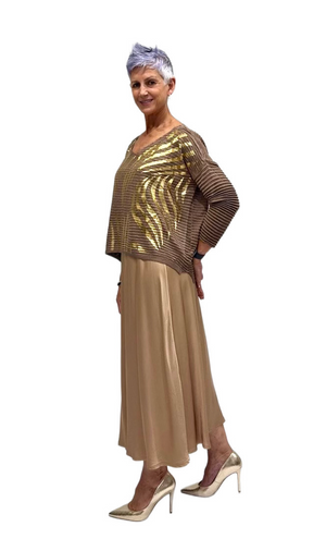 Gold Midi Skirt
