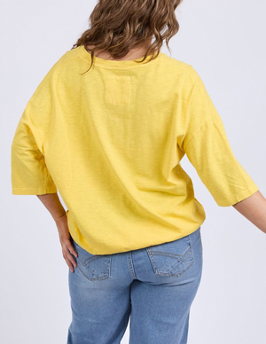 Mazie Vee Neck - Lemon