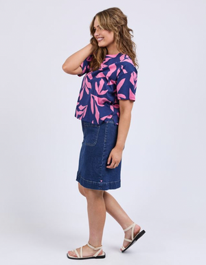 Mimosa Tee - Blue & Pink