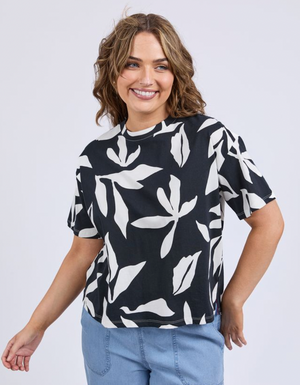 Mimosa Tee - Black & White