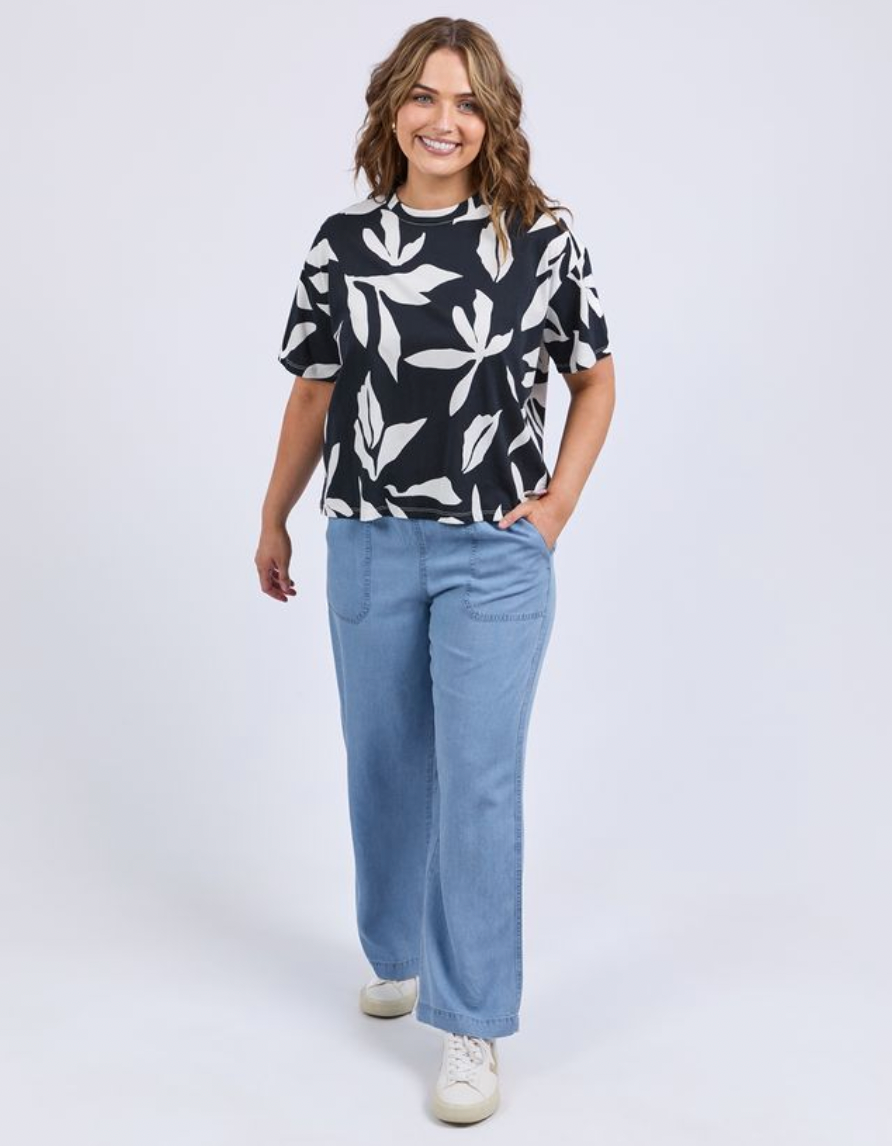 Mimosa Tee - Black & White