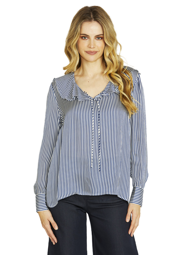 Stripe Frill Blouse