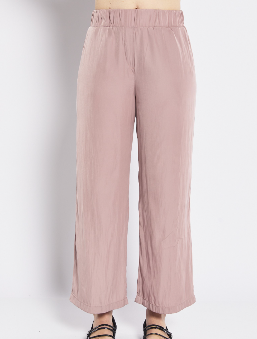 Violin Lustre Wide Leg Pants - Dusty Pink