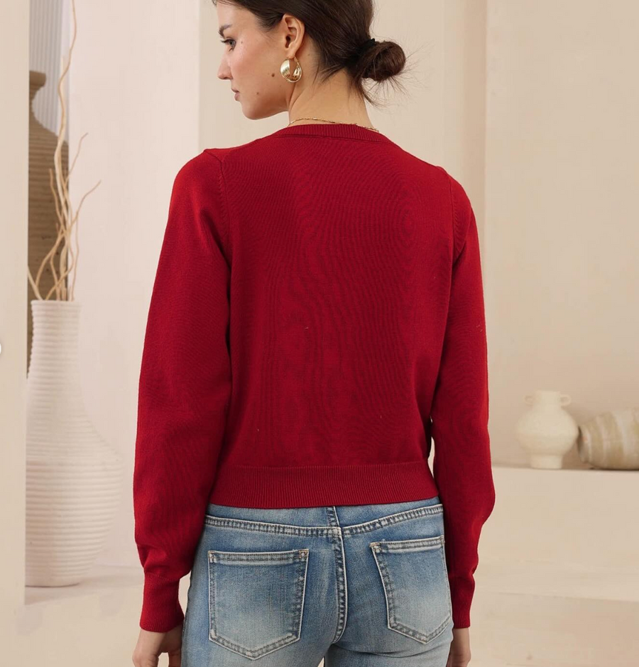Ruby Red Cardi