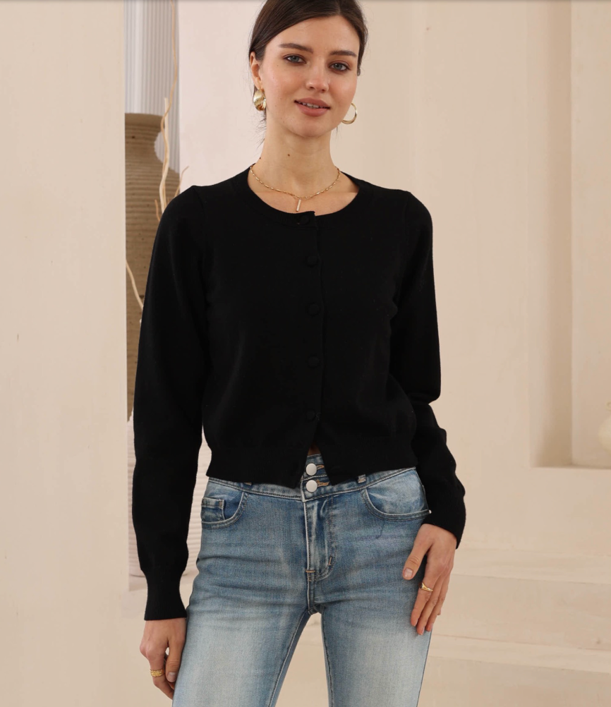 Midnight Black Cardi