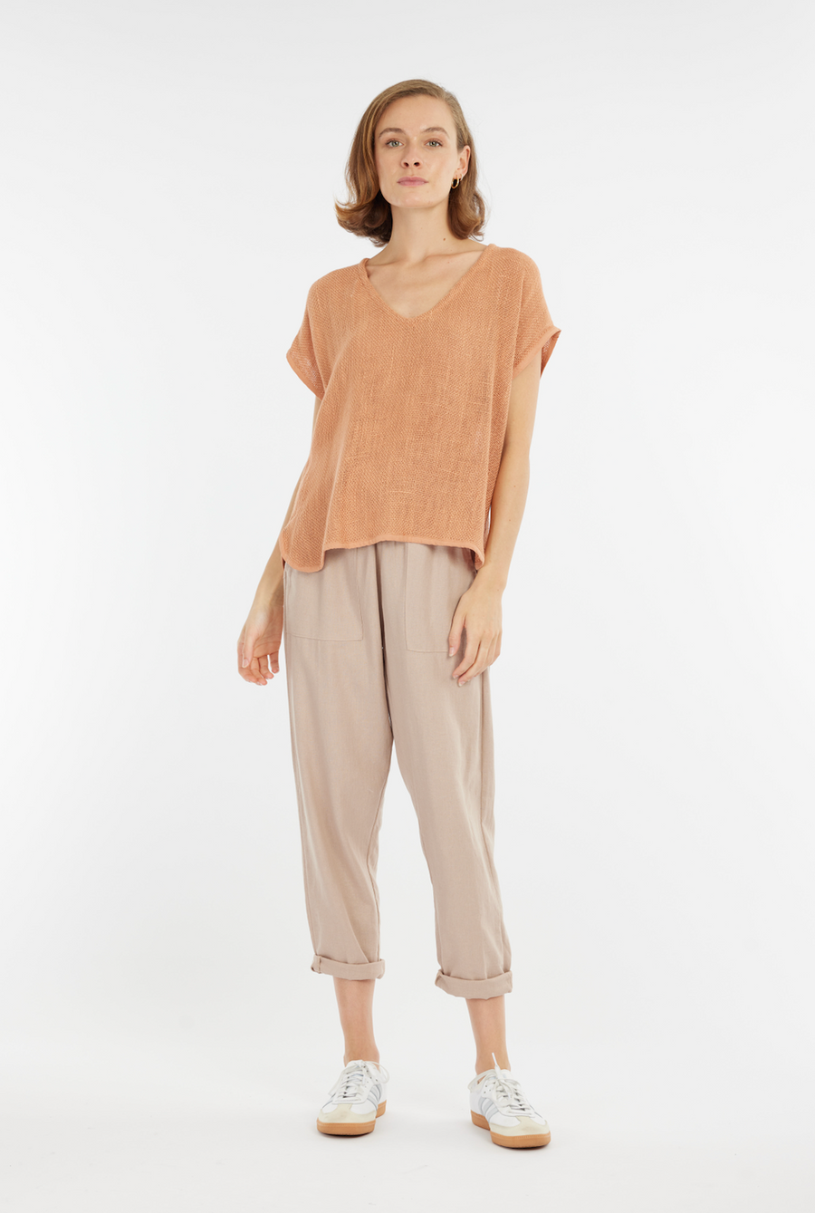 Paris Hessian Top - Toffee