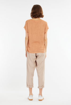 Paris Hessian Top - Toffee
