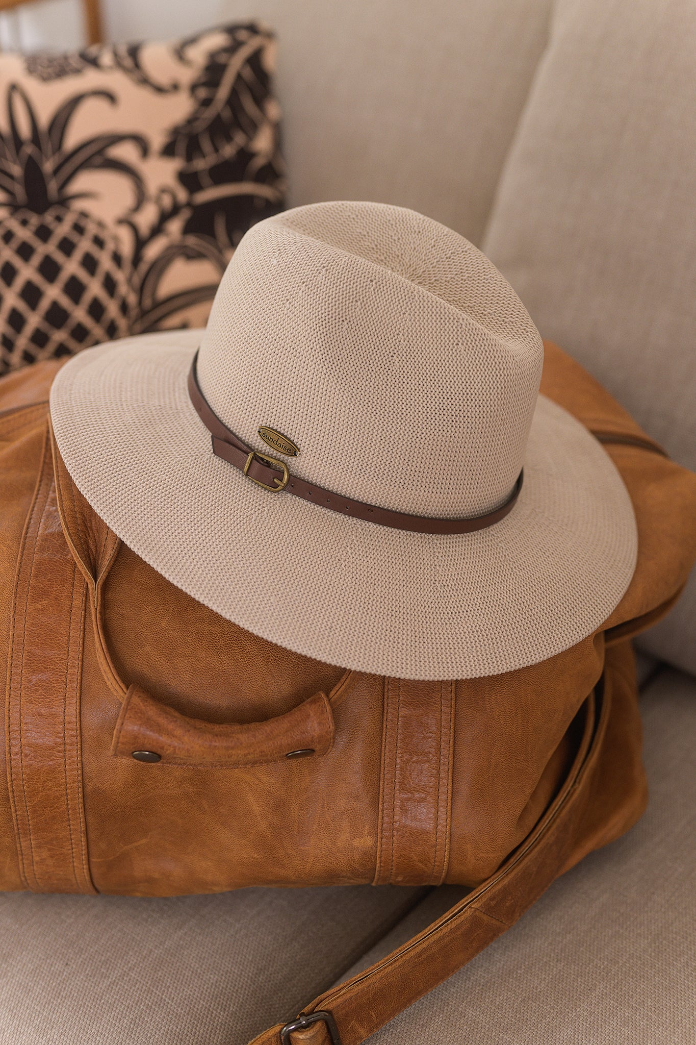 Sutton Panama Taupe with Brown Belt