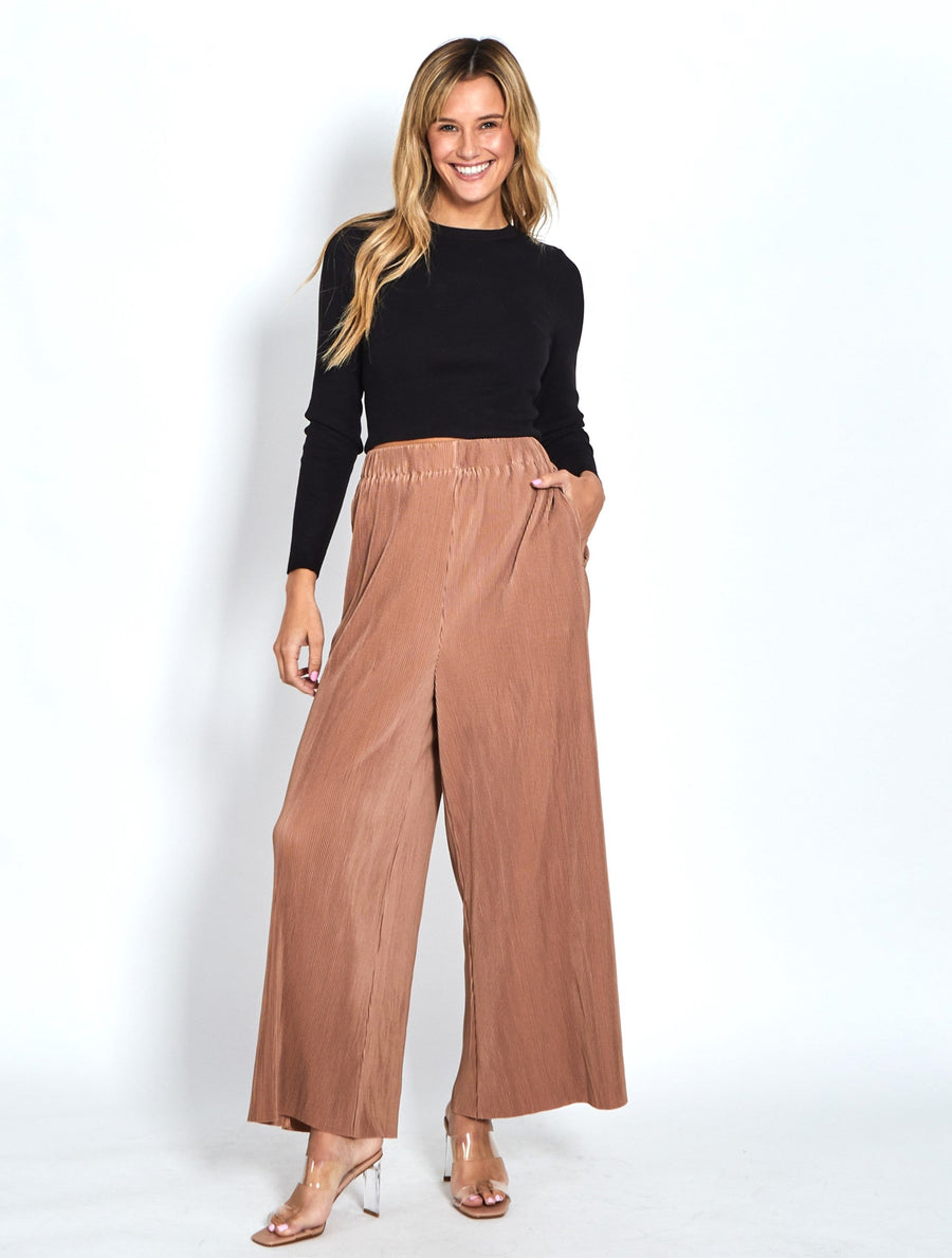 Pleated Pants - Taupe