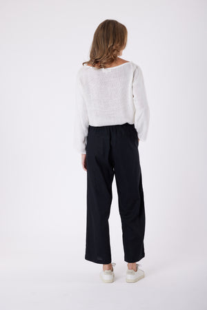 Isla Linen Pant - Black