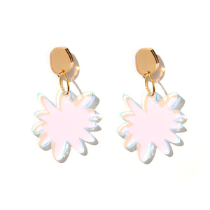 Opal Earrings - Gold + Holographic
