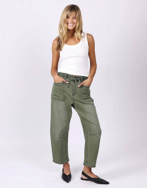 Leo Barrel Jeans - Khaki