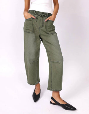 Leo Barrel Jeans - Khaki
