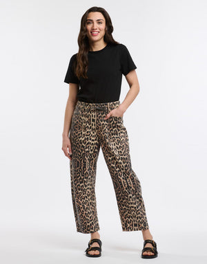 Leo Barrel Jeans - Leopard