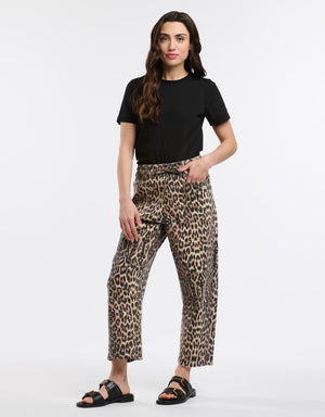 Leo Barrel Jeans - Leopard
