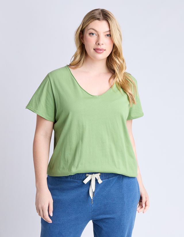 Pima Vee Tee - Forest Green