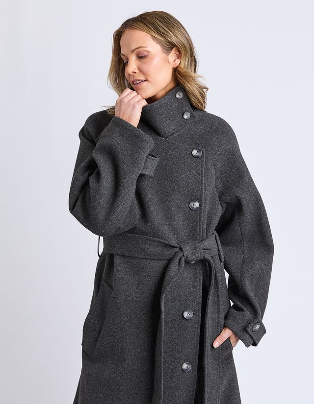 Caroline Coat - Grey Marle