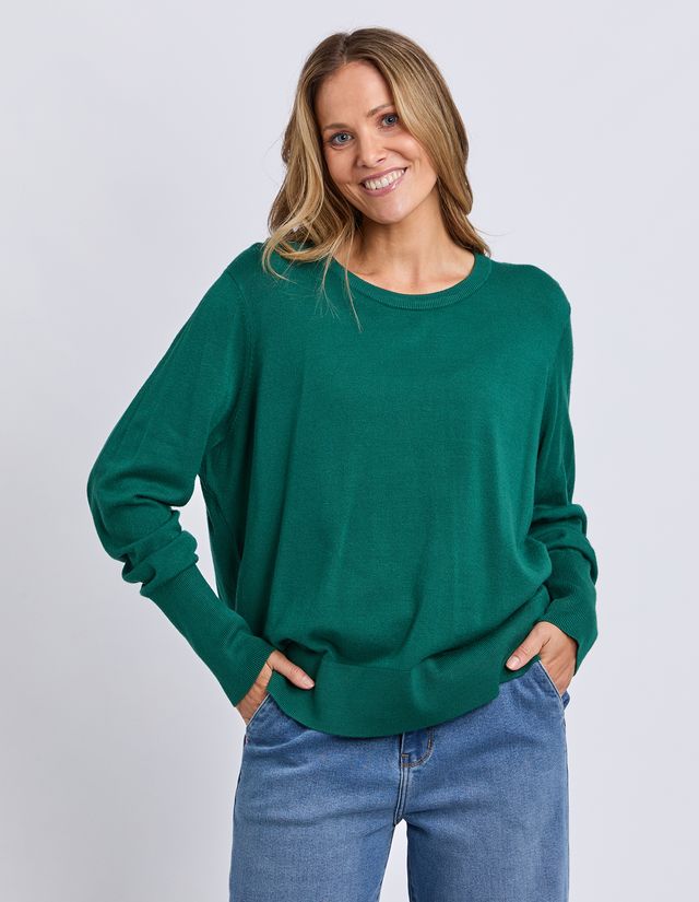 Sunny Long Sleeve Knit Top - Turquoise