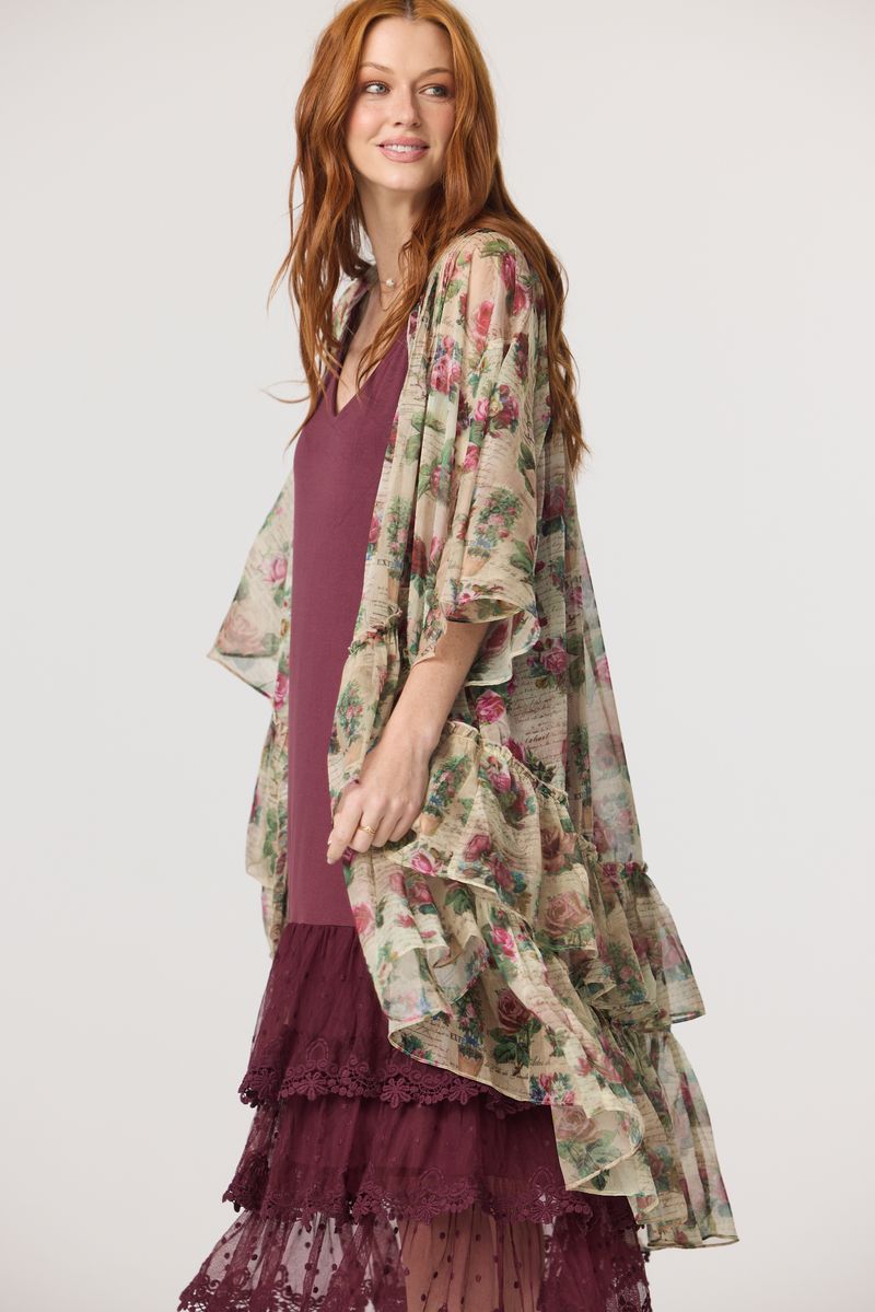 Titania Sheer Floral Duster