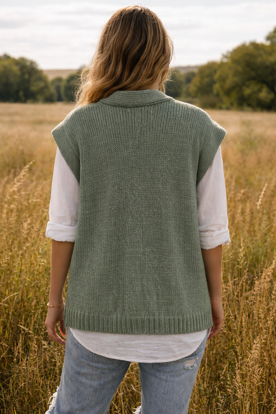 Megeve Vest - Sage