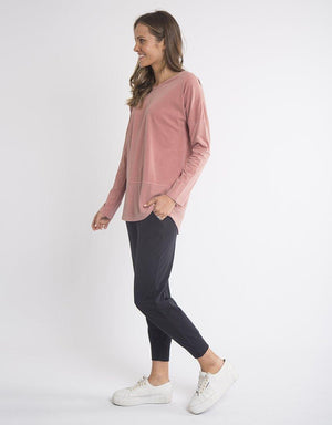 Fundamental Long Sleeve Tee - Dusty Pink