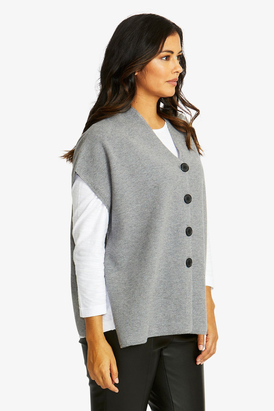 Caterina Vest - Grey Marle